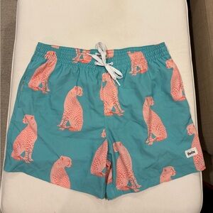 Duvin Design Cheetah Swimsuit Trunks Men’s XL NWOT